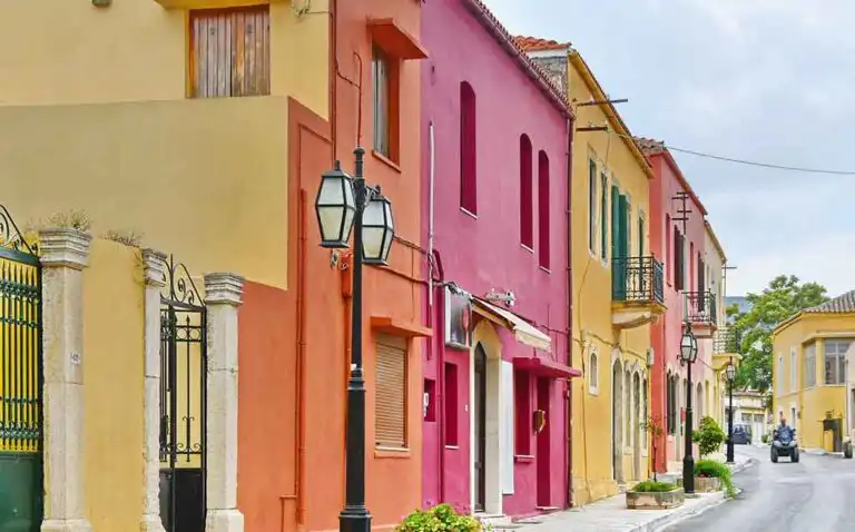 Colourful streets of Crete near Heraklion